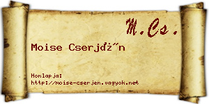 Moise Cserjén névjegykártya